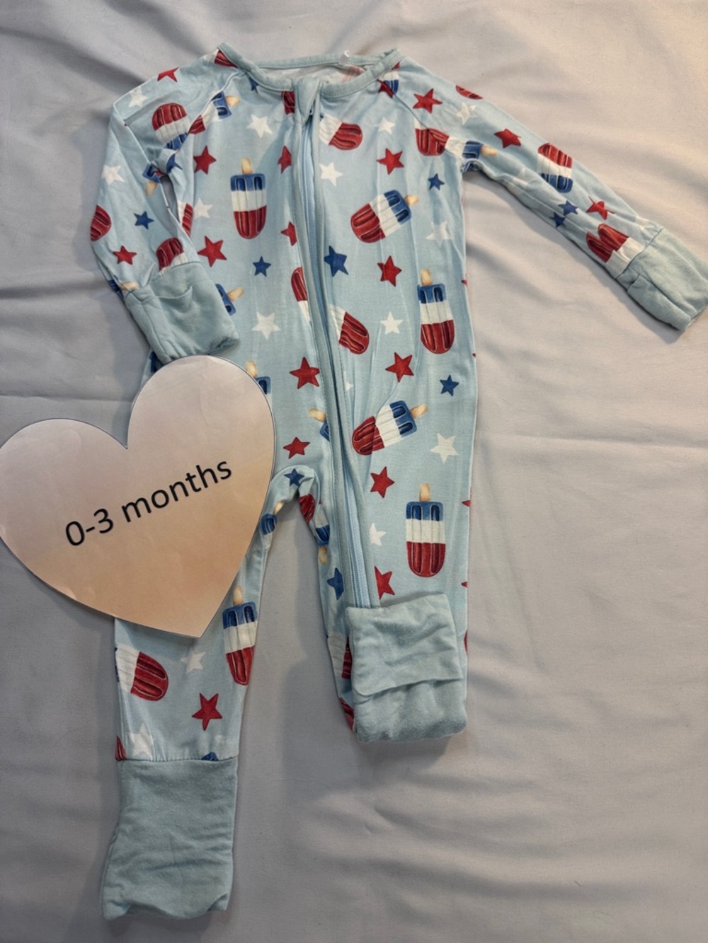 Miozing - Red and Blue One Piece Footies with popsicle Design